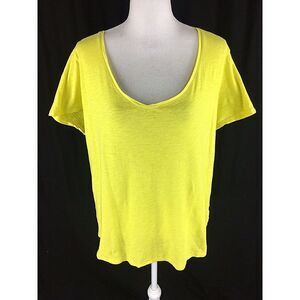 Boden Womens Blouse Top Sz 18 US 22 UK Yellow Thin Short‎ Sleeve Summer Thin